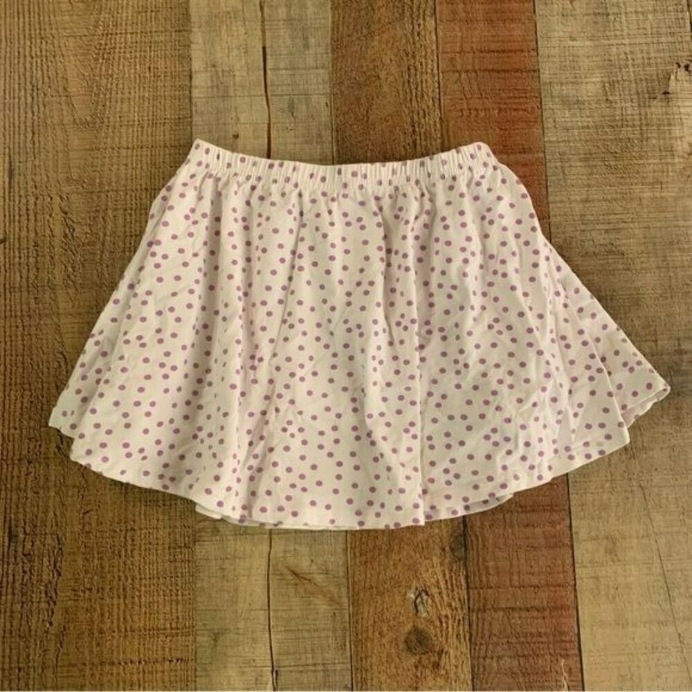 June and January girls size 4T white with purple polka dot swing skirt